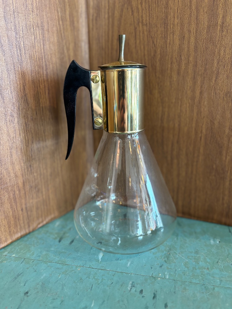 Vintage coffee beverage carafe dispenser mid century