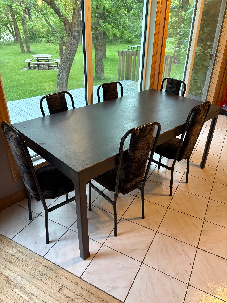 Dining room table with chairs