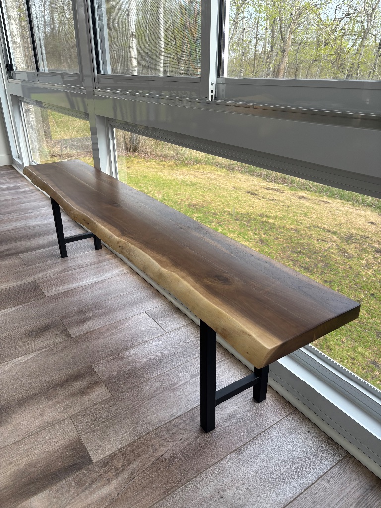 Live Edge Acacia Bench