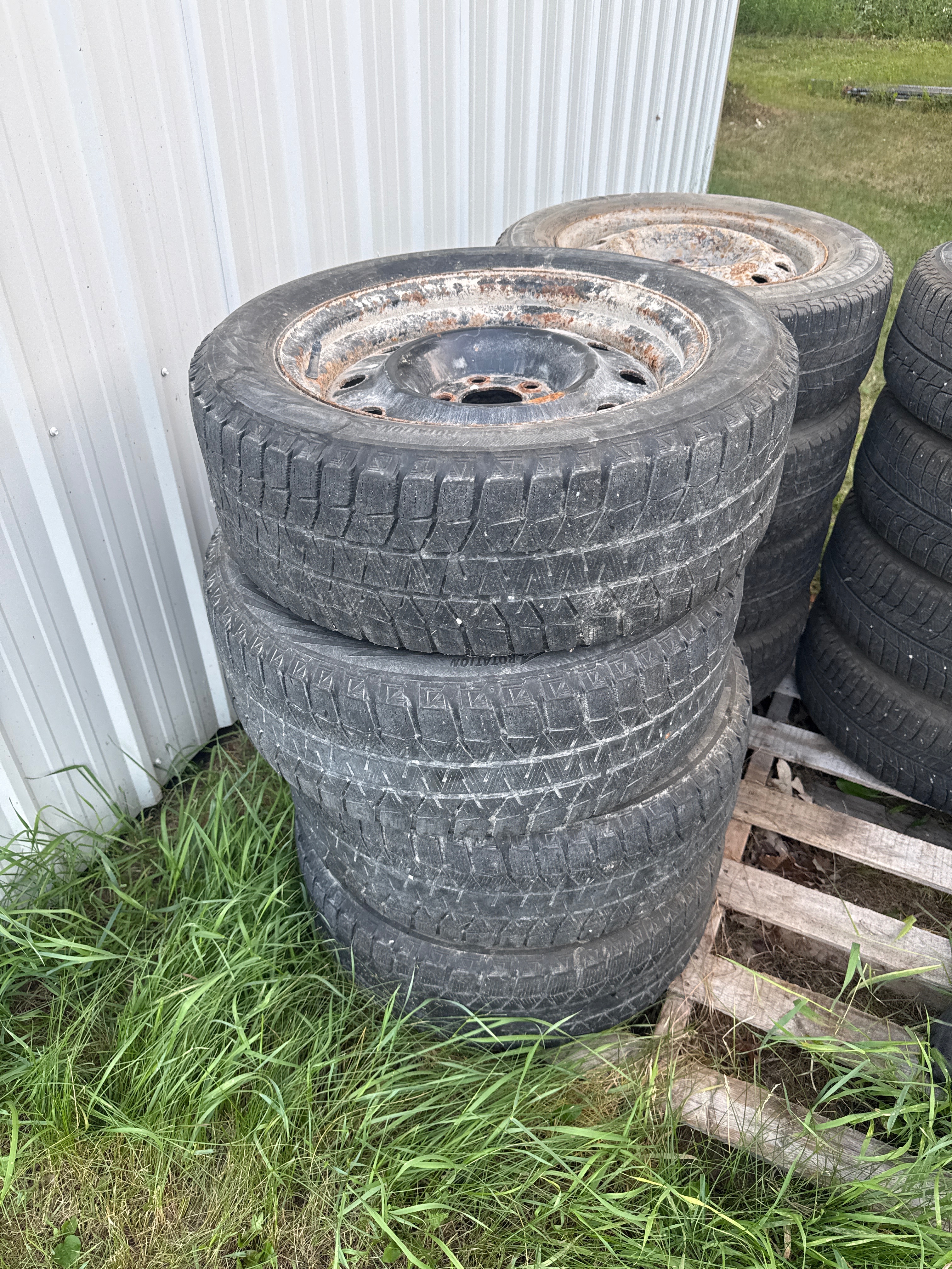 225/55/17 5 bolt and steel rims