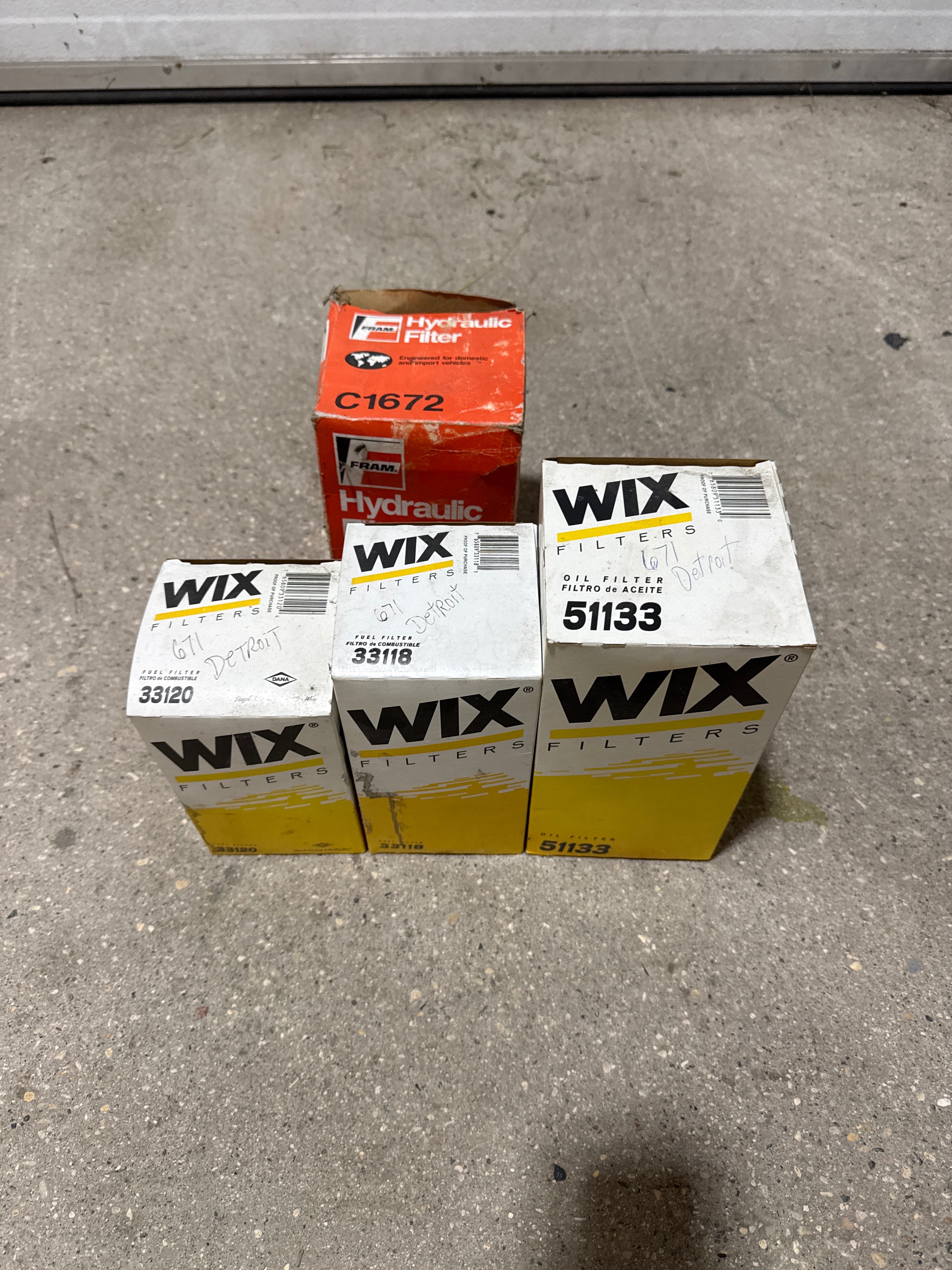 Assorted New WIX & FRAM Filters – 4 Total