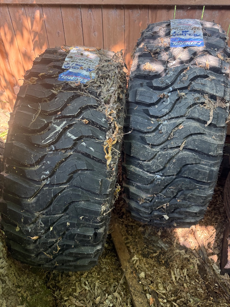Two Federal Xplora MT LT315/70R18 tires